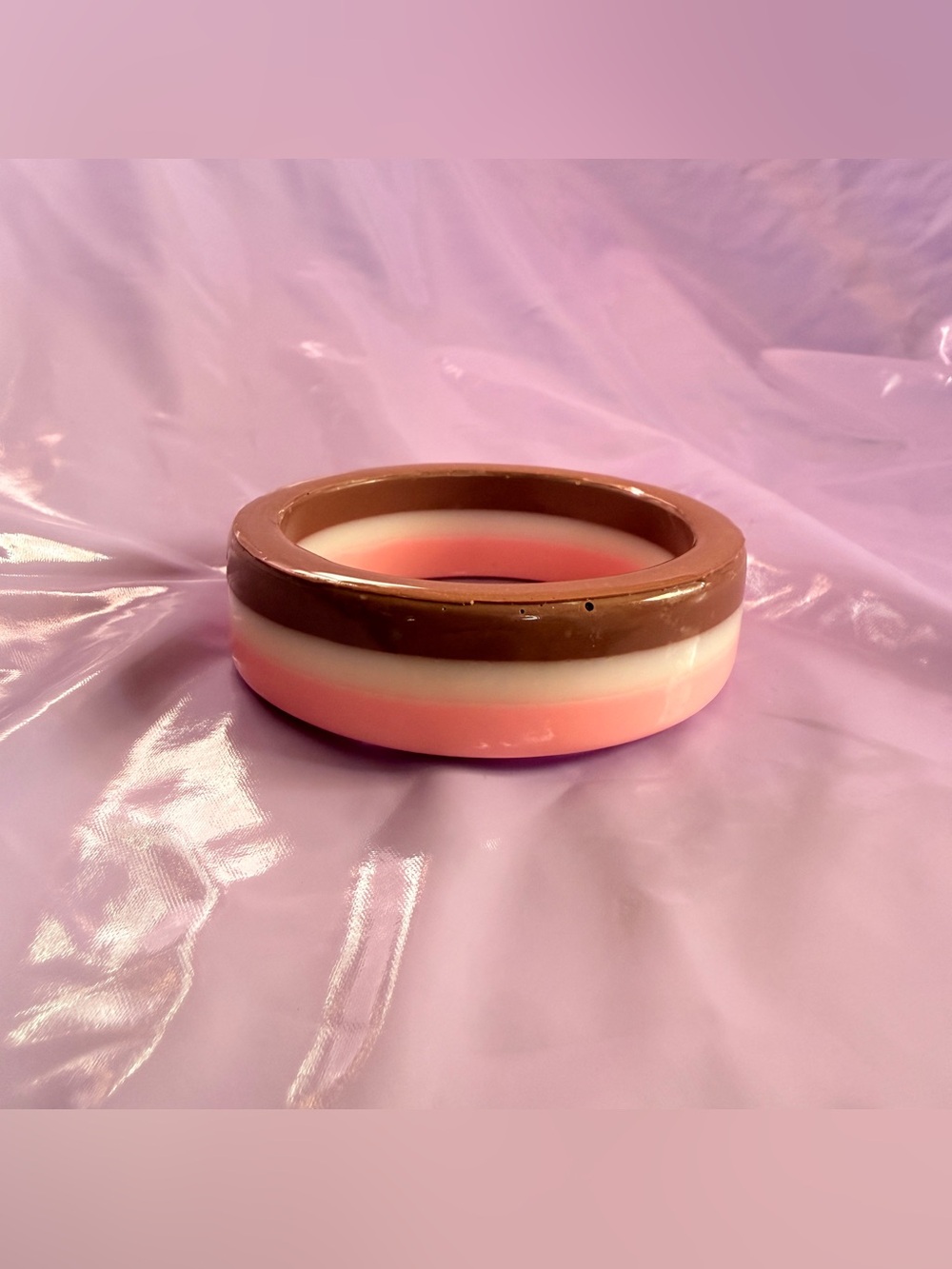 Neapolitan stripe bangle